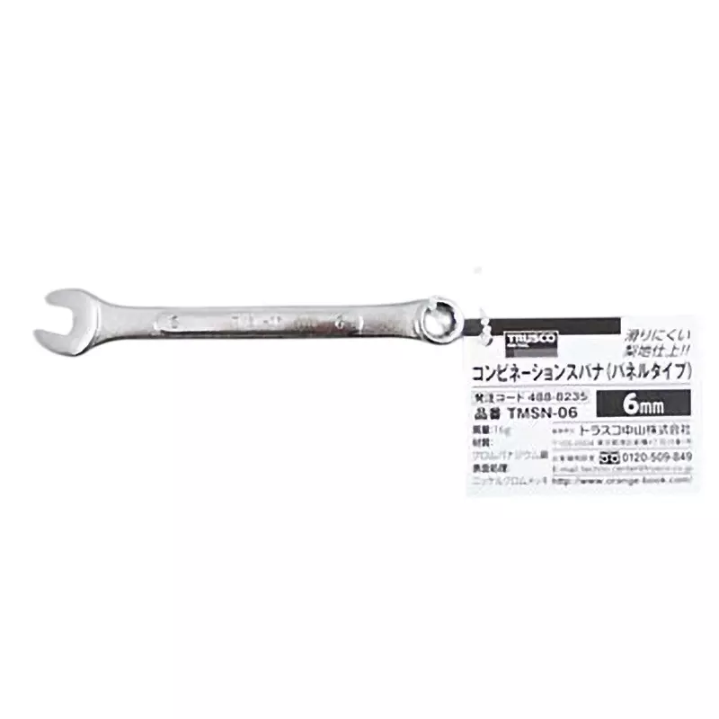 TRUSCO Panel Combination Wrench 6 mm Width 93 mm Overall Length, TMSN-06