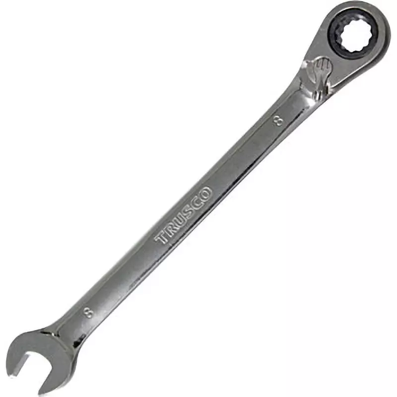 TRUSCO Combination Ratchet Wrench 8 mm Hex Size, TGRN08R