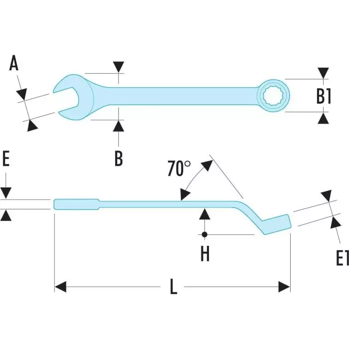 Facom Combination Spanner, 29mm, Metric, Double Ended, 364 mm Overall, 41.29