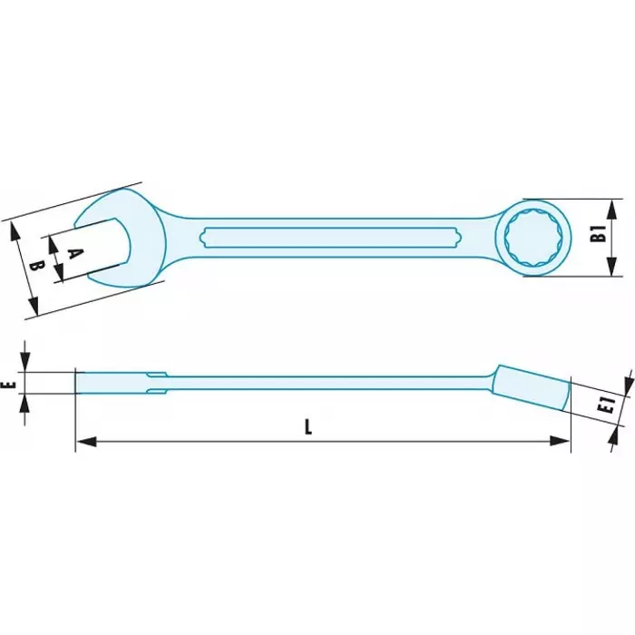 Facom Spanner, 55mm, Metric, Double Ended, 560 mm Overall, 440.55SR