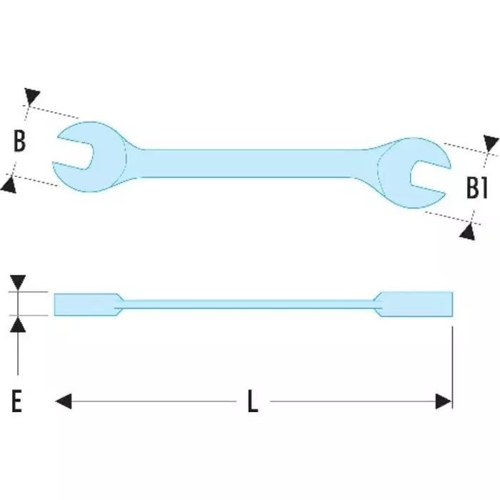 Facom Open Ended Spanner, 12mm, Metric, Double Ended, 110 mm Overall, 22.12X13