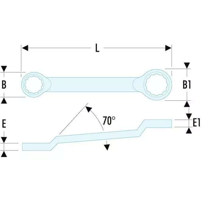 Facom Ring Spanner, 38mm, Metric, Double Ended, 455 mm Overall, 55A.38X42