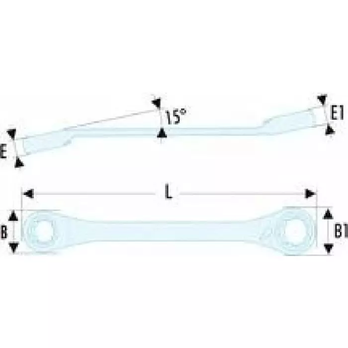 Facom 65 Series Ratchet Spanner, 7/32in, Imperial, Double Ended, 115 mm Overall, 65.7X9SPL