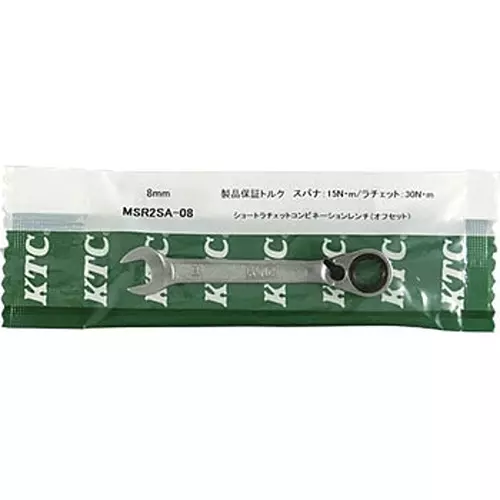 Ktc Short Ratchet Combination Wrench Standard Head 13 mm 5 Degree Feed Angle, MSR2SA-13