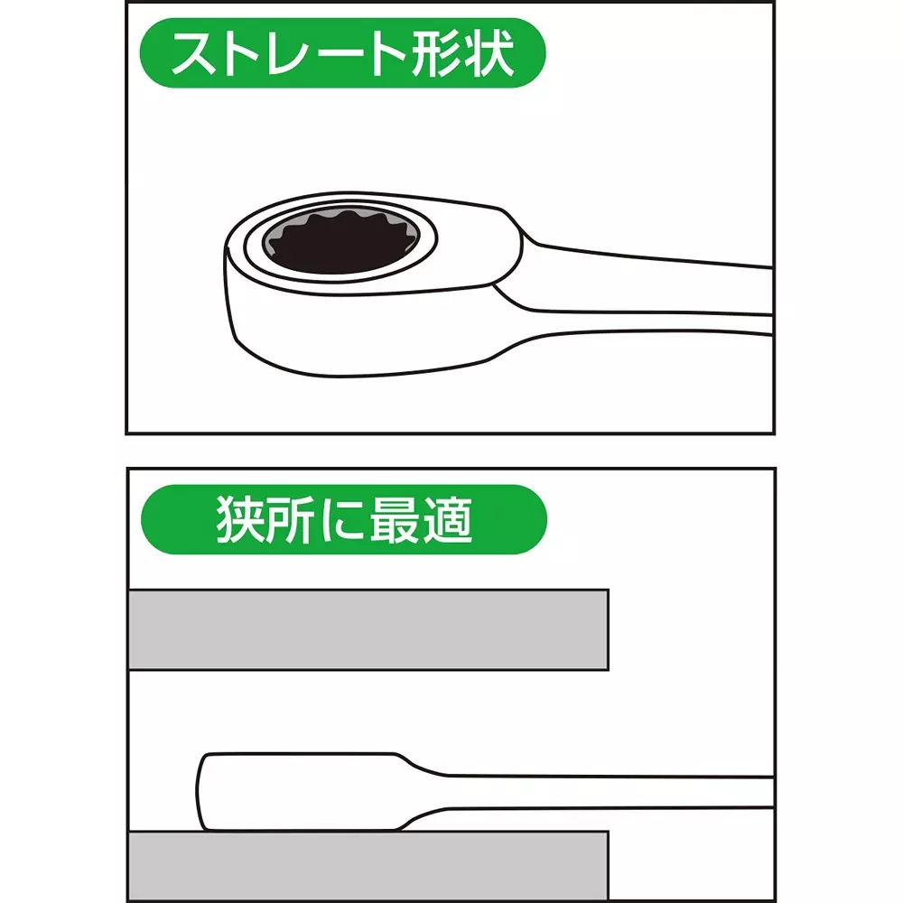 TONE Ratchet Glasses Wrench 8 mm, RM-08