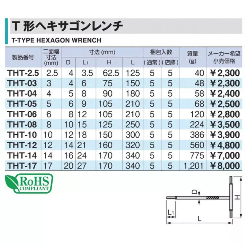 tone-t-type-hexagon-wrench-14-mm-size-16-mm-dimension-tht-14