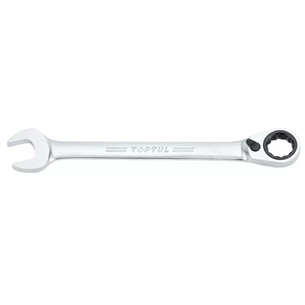 Toptul Reversible Ratchet Combination Wrench Chrome Plated 14.29 mm (9/16 inch) Size and 190 mm Length, ADAF1818