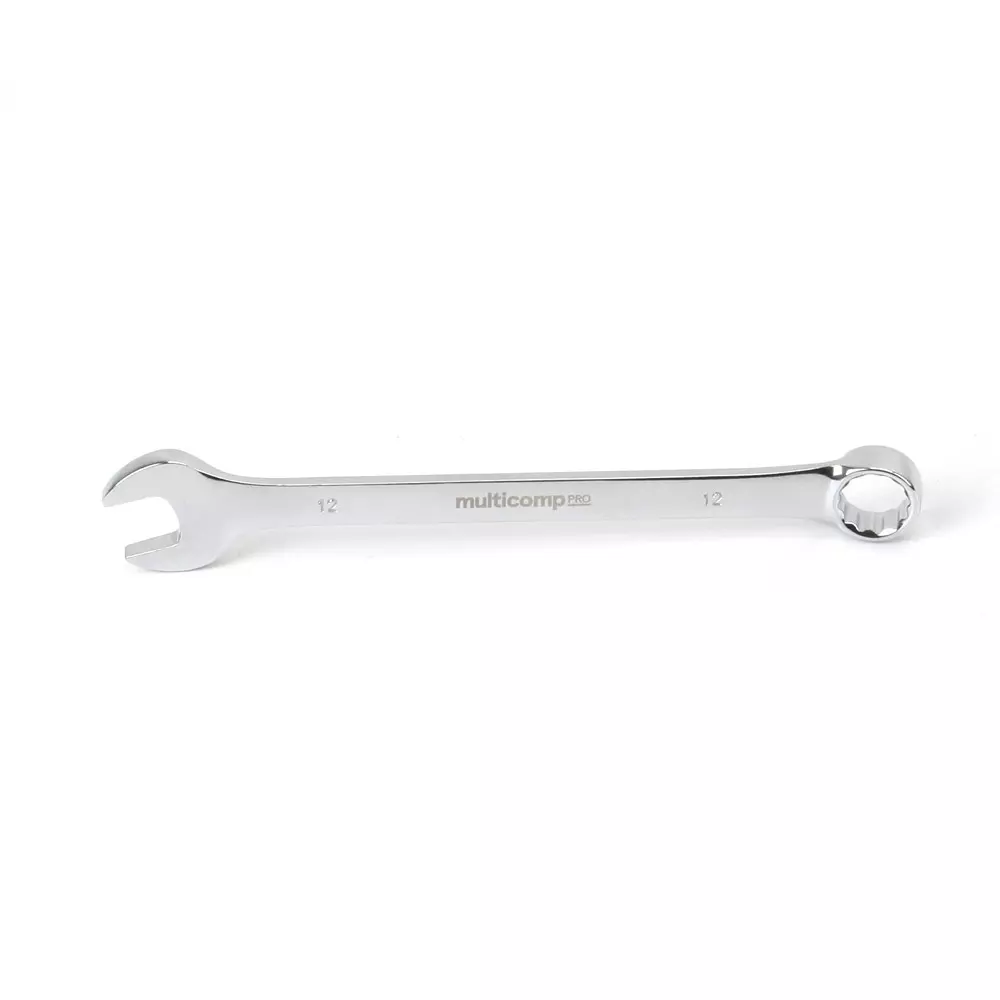 MULTICOMP PRO Combination Wrench 12 mm AF Size - Metric 0.48 Inch Imperial, MP-CW12MM