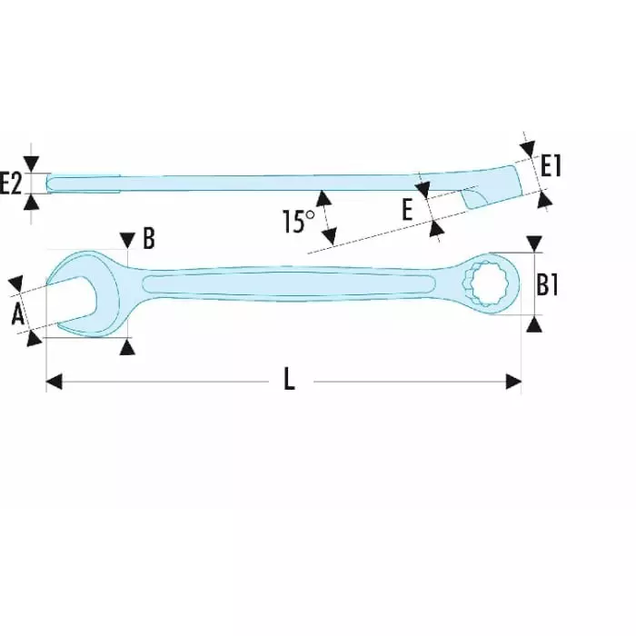 Facom 440 Series Combination Spanner, 36mm, Metric, Double Ended, 440 mm Overall, 440.36