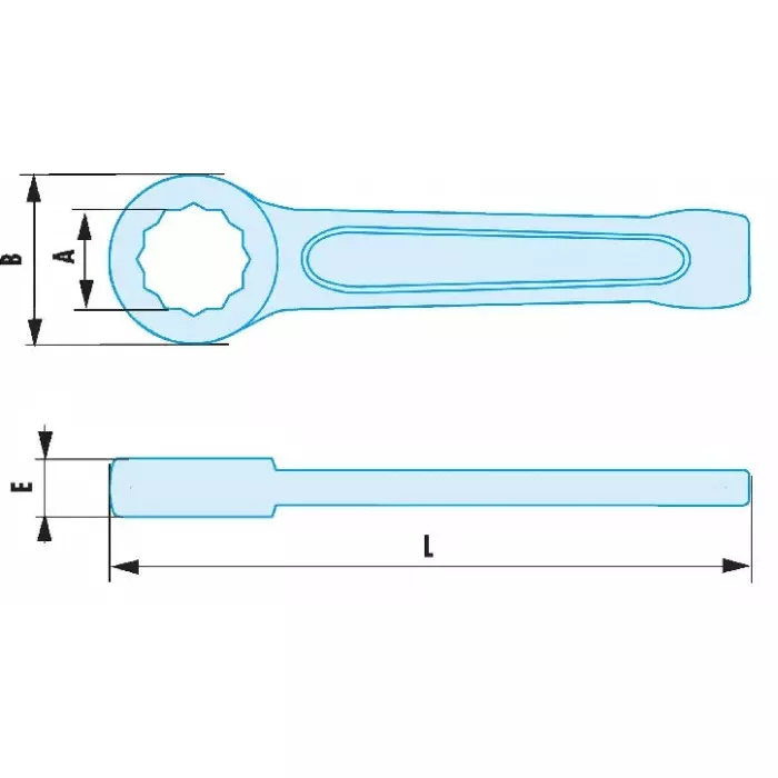 Facom Spanner, 36mm, Metric, 205 mm Overall, 50.36SR