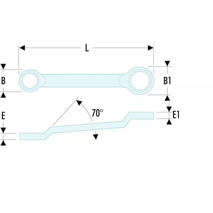 Facom Ring Spanner, 26mm, Metric, Double Ended, 345 mm Overall, 55A.26X28