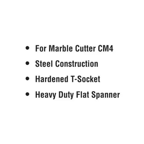 ADRAL Heavy Duty Flat Spanner Set with T- Socket Silver Steel for Marble Cutter, SPN CM4