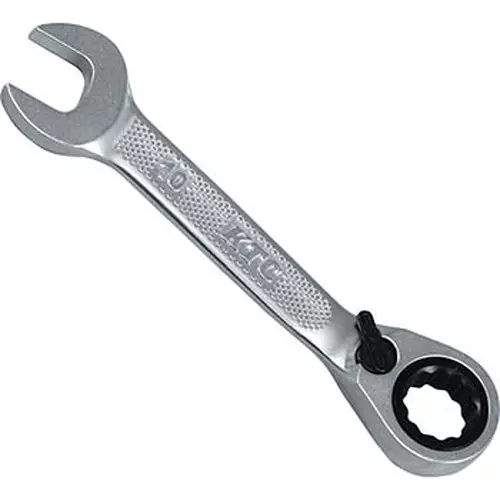 Ktc Short Ratchet Combination Wrench Standard Head 10 mm 5 Degree Feed Angle, MSR2SA-10