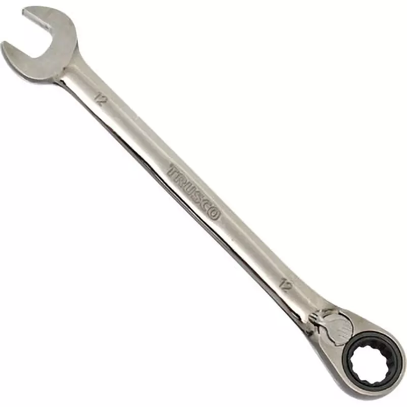TRUSCO Combination Ratchet Wrench 12 mm Hex Size, TGRN12R