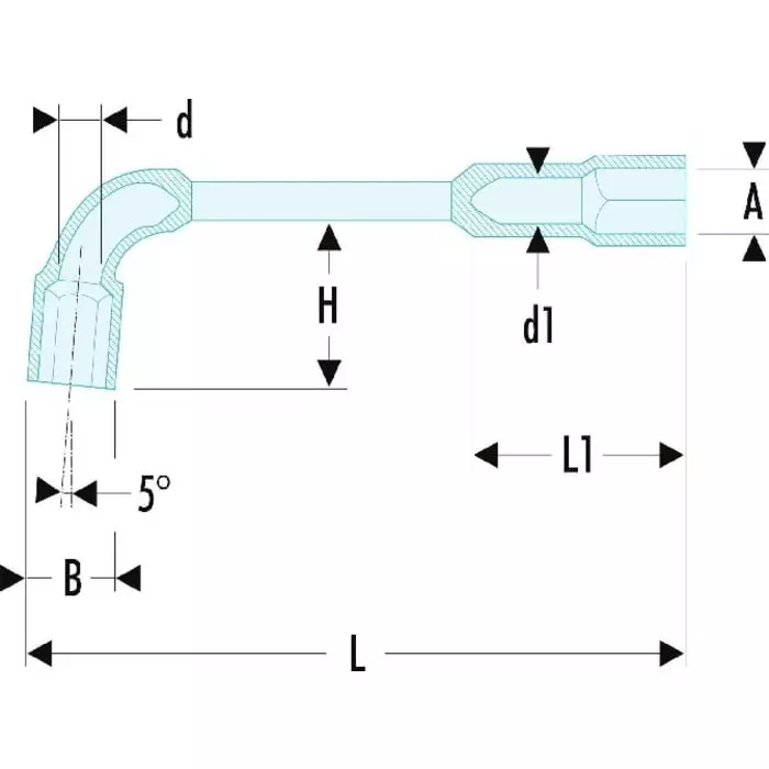 Facom Open Ended Spanner, 6mm, Metric, Double Ended, 102 mm Overall, 76.6