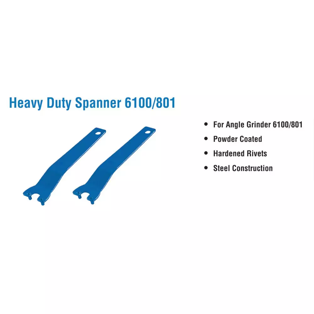 ADRAL Heavy Duty Spanner Blue Steel for Angle Grinder Use, SPN 6100/801