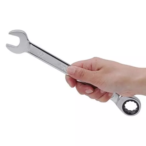 Ktc Ratchet Combination Wrench Thin Head 19 mm 5 Degree Feed Angle, MSR1A-19