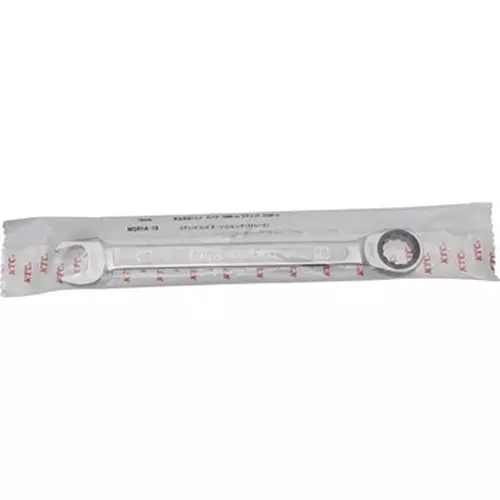 Ktc Ratchet Combination Wrench Thin Head 19 mm 5 Degree Feed Angle, MSR1A-19