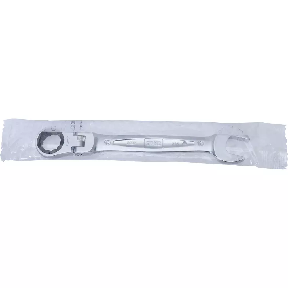 TONE Swivel Ratchet Box Wrench 19 mm Hex Size, RMF-19