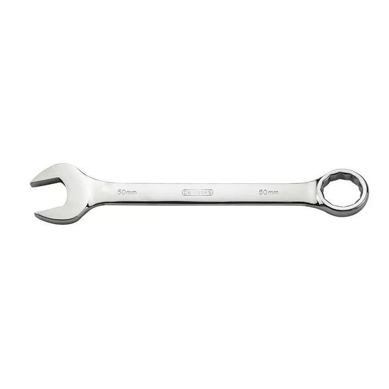 De Neers Jumbo Combination Spanner Chrome Vanadium Steel Silver 64 mm Size, DN-1212