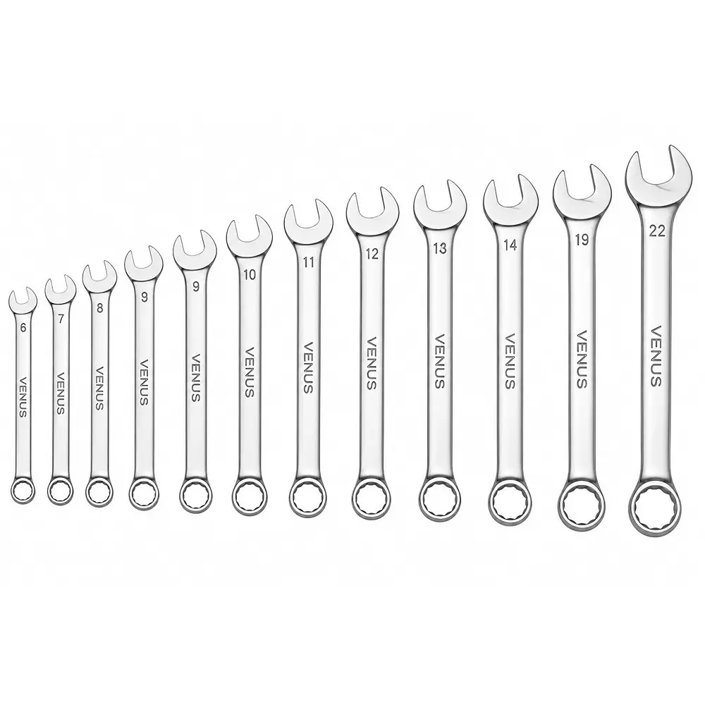 venus-heavy-duty-combination-spanner-kit-12-pcs-silver-chrome-vanadium-steel-for-automotive-repair-bike-maintenance-workshop-tasks-and-general-mechanical-work-vmc-12