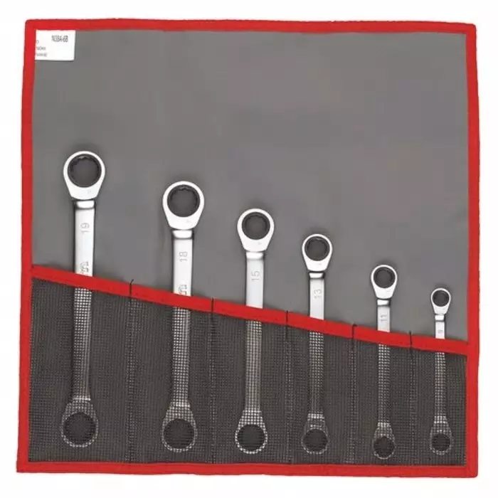 Facom Ratcheting Wrench Set, 8mm, Metric, Double Ended, 64.JE6T