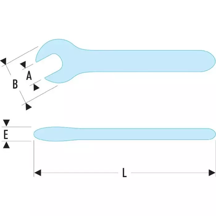 Facom Open Ended Spanner, 12mm, Metric, 125 mm Overall, VDE/1000V, 46.12AVSE