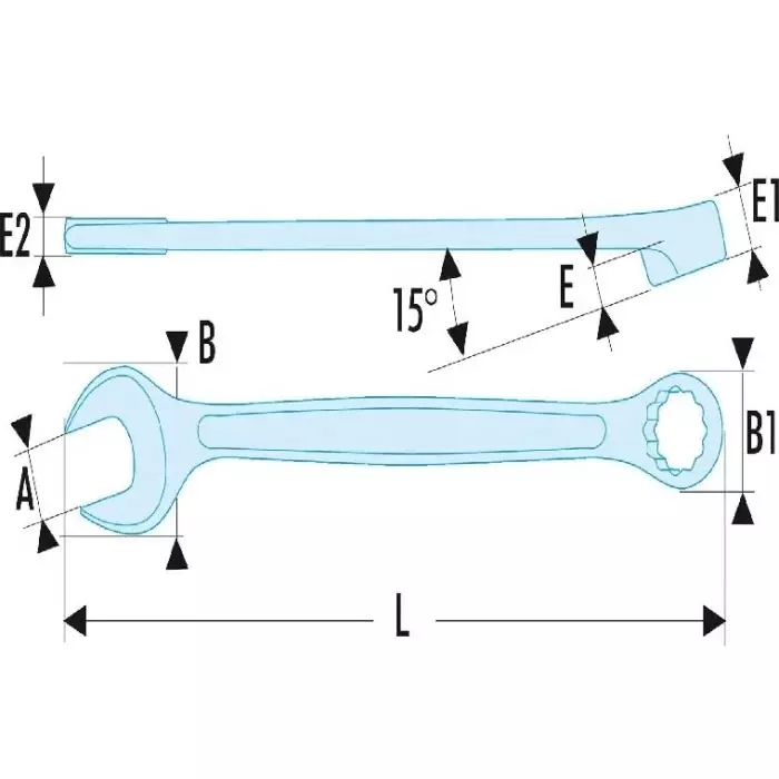 Facom Combination Spanner, 14mm, Metric, Double Ended, 180 mm Overall, 440.14SLS