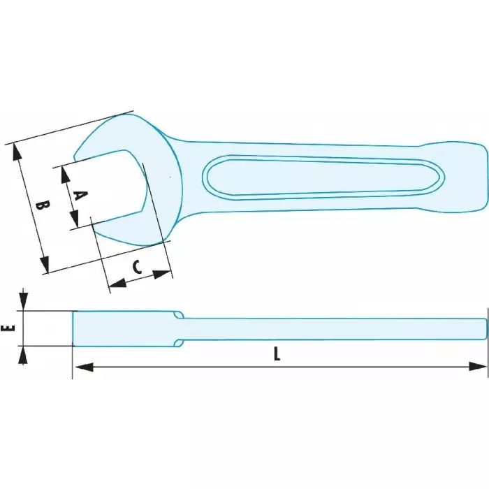 Facom Spanner, 17mm, Metric, 125 mm Overall, 49.17SR