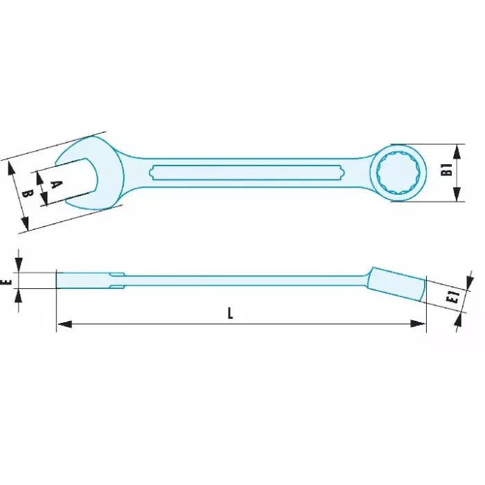 Facom Spanner, 27mm, Metric, Double Ended, 290 mm Overall, 440.27SR