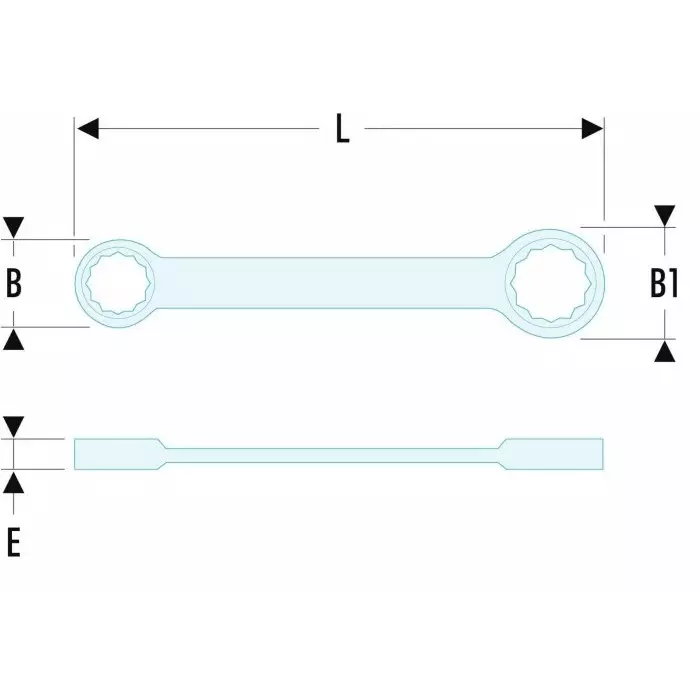 Facom Ring Spanner, 12mm, Metric, Double Ended, 165 mm Overall, 59.12X13