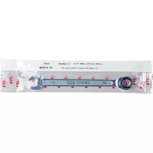 Ktc Ratchet Combination Wrench Thin Head 12 mm 5 Degree Feed Angle, MSR1A-12