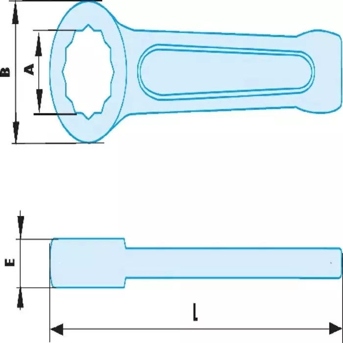 Facom Spanner, 100mm, Metric, 420 mm Overall, 50.100SR