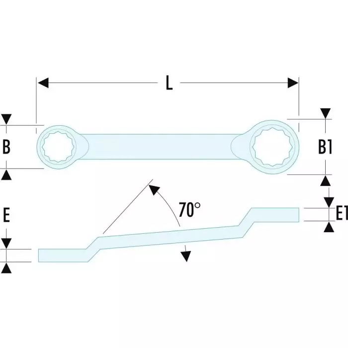 Facom Ring Spanner, 13mm, Metric, Double Ended, 245 mm Overall, 55A.13X17
