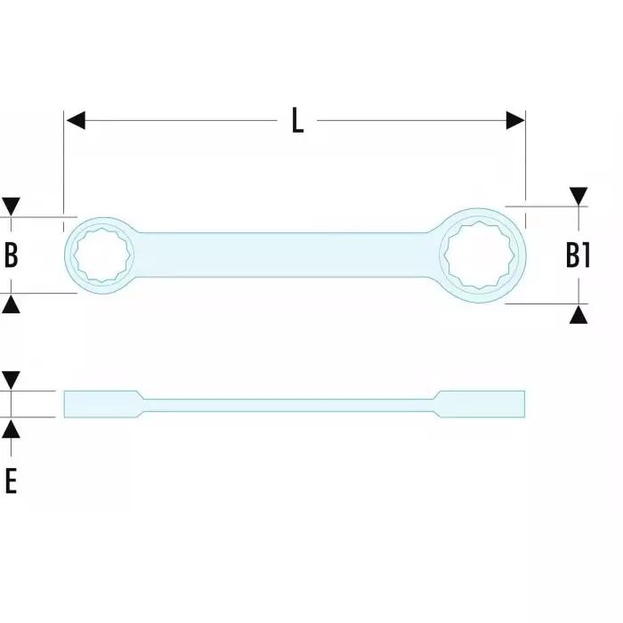 Facom Ring Spanner, 27mm, Metric, Double Ended, 315 mm Overall, 59.27X29
