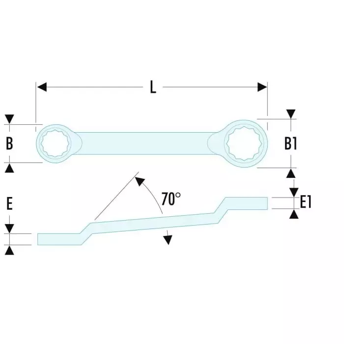 Facom Ring Spanner, 27mm, Metric, Double Ended, 353 mm Overall, 55A.27X29