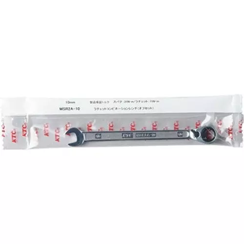 Ktc Ratchet Combination Wrench Standard Head 10 mm 5 Degree Feed Angle, MSR2A-10