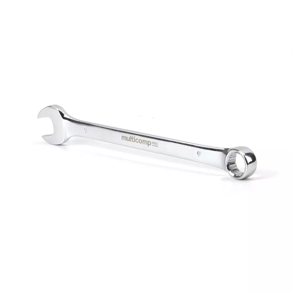 MULTICOMP PRO Combination Wrench 9 mm AF Size - Metric 0.36 Inch Imperial, MP-CW9MM