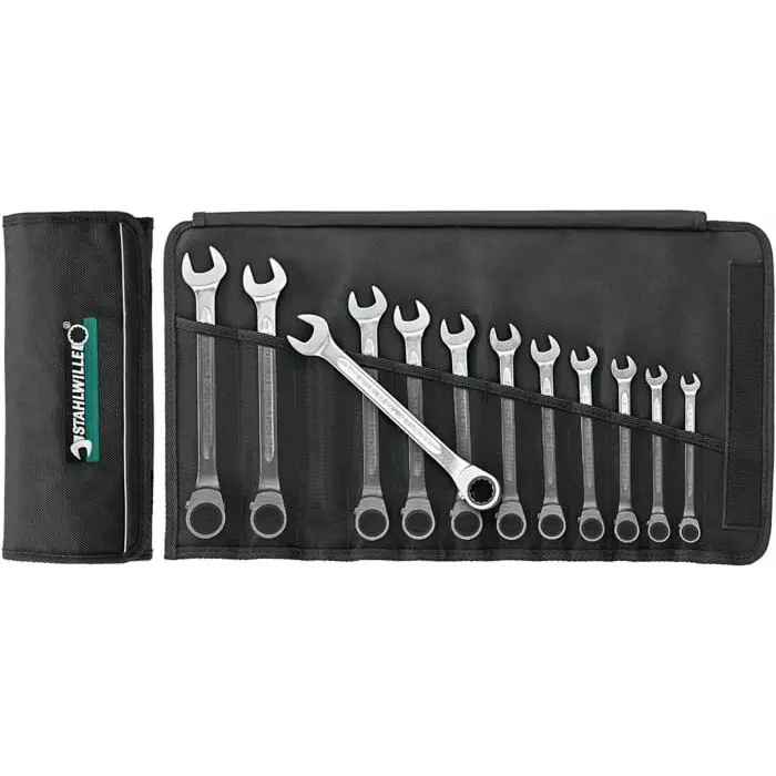 STAHLWILLE OPEN-RATCH Series Ratchet Spanner, 8 mm, Metric, 300 mm Overall, 96411712