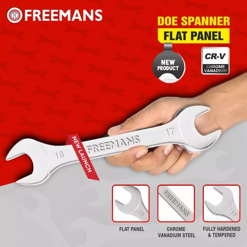 freemans-double-ended-open-spanner-set-flat-panel-chrome-vanadium-steel-dsf08-set-of-8