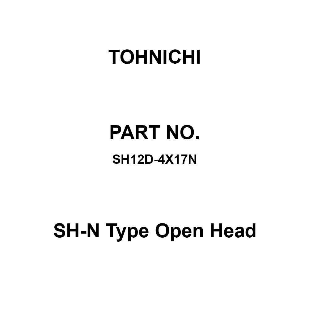 Tohnichi SH-N Type Open Head 53 mm Length, SH12D-4X17N
