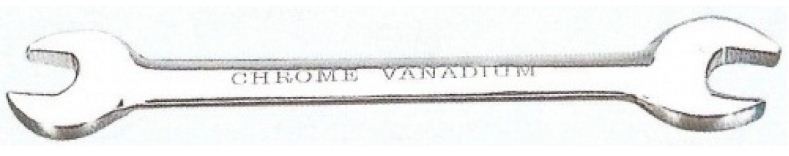  OAYKAY Double End Open Jaw Spanner Ok-1524 Chrome Vanadium Steel Mirror Plated Elllptical Pattern Full