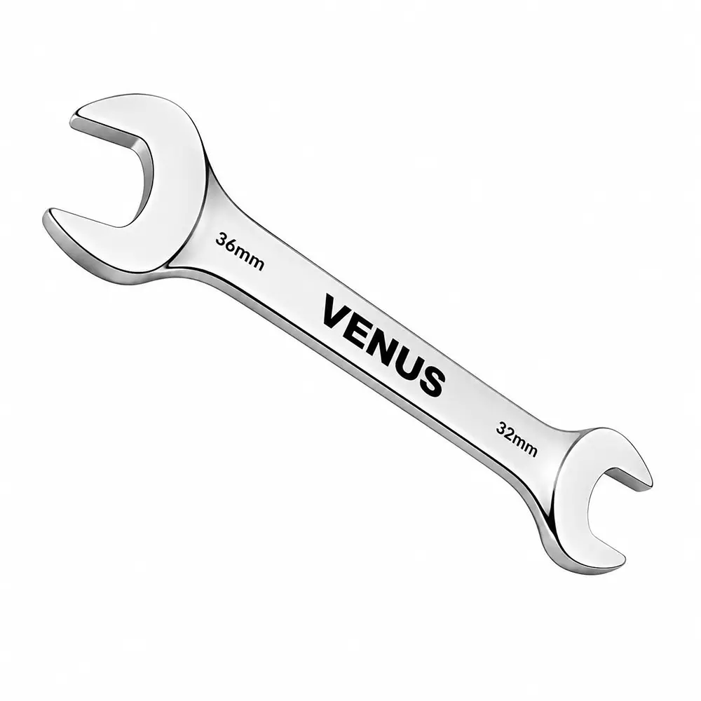 venus-heavy-duty-open-jaw-spanner-silver-chrome-vanadium-steel-for-automotive-truck-tractor-machinery-maintenance-wrench-32x36