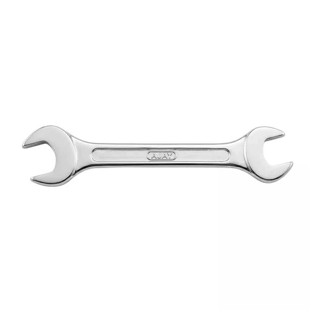 Ajay 18x21 mm Double Ended Open Jaw Spanner General Purpose Chrome Vanadium Steel Body and Nickel Chrome Plated, 00101 | 00130 (Pack of 10)