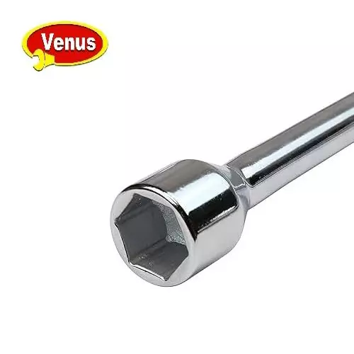 venus-l-shaped-l-spanner-with-hole-silver-chrome-vanadium-steel-19-mm-320-mm-for-tyre-replacement-of-cars-vn-l-spnr-19h