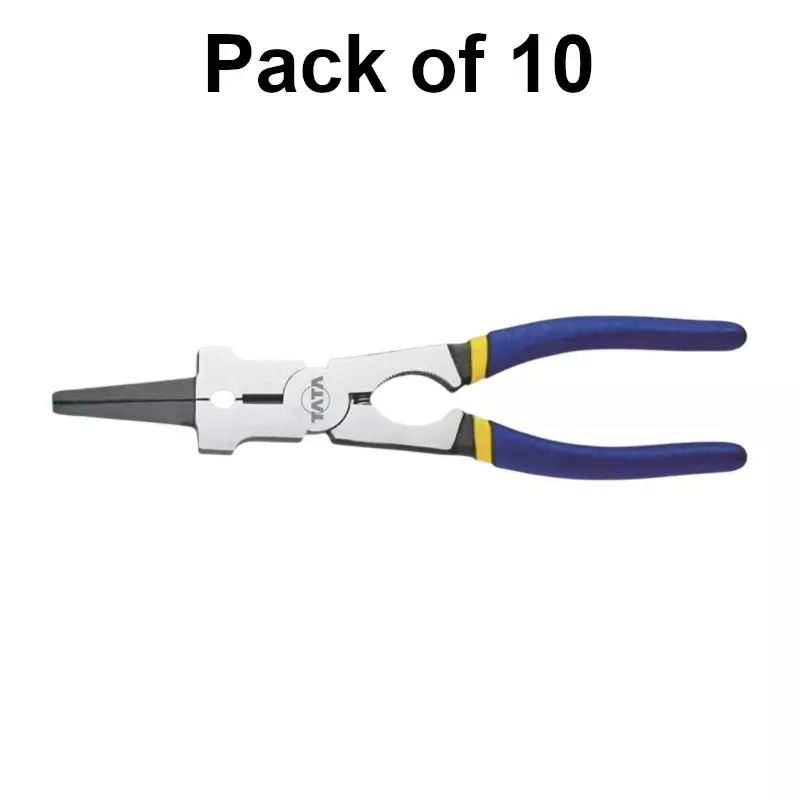 tata-agrico-8-inch-200-mm-mig-welding-plier-blue-silver-color-for-nozzle-cleaning-and-spatter-removal-pws008-pack-of-10-pcs