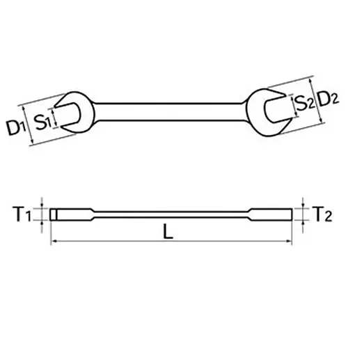 Ktc Open End Spanner 21x26 mm 238 mm Length, S2-2126