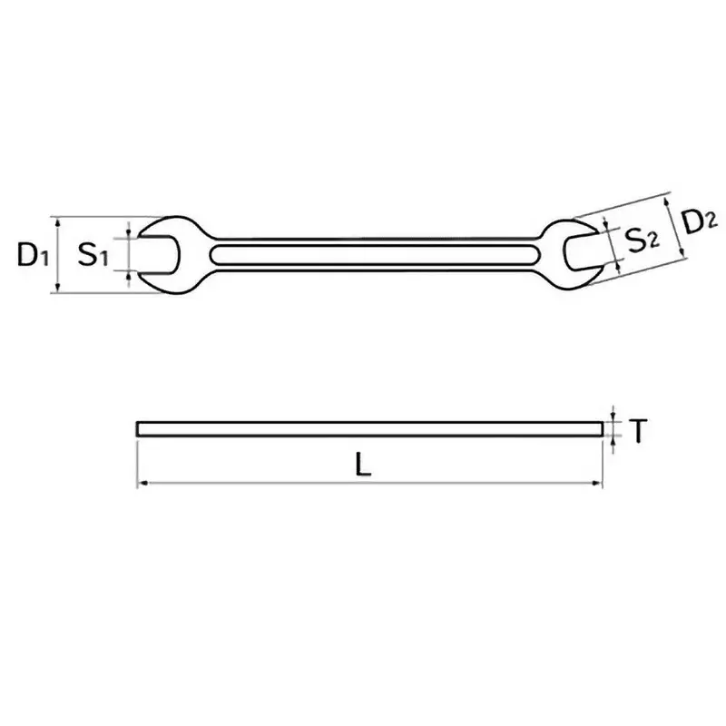 Ktc Thin-End Open End Spanner 10x12 mm 210 mm Length, S20-10x12