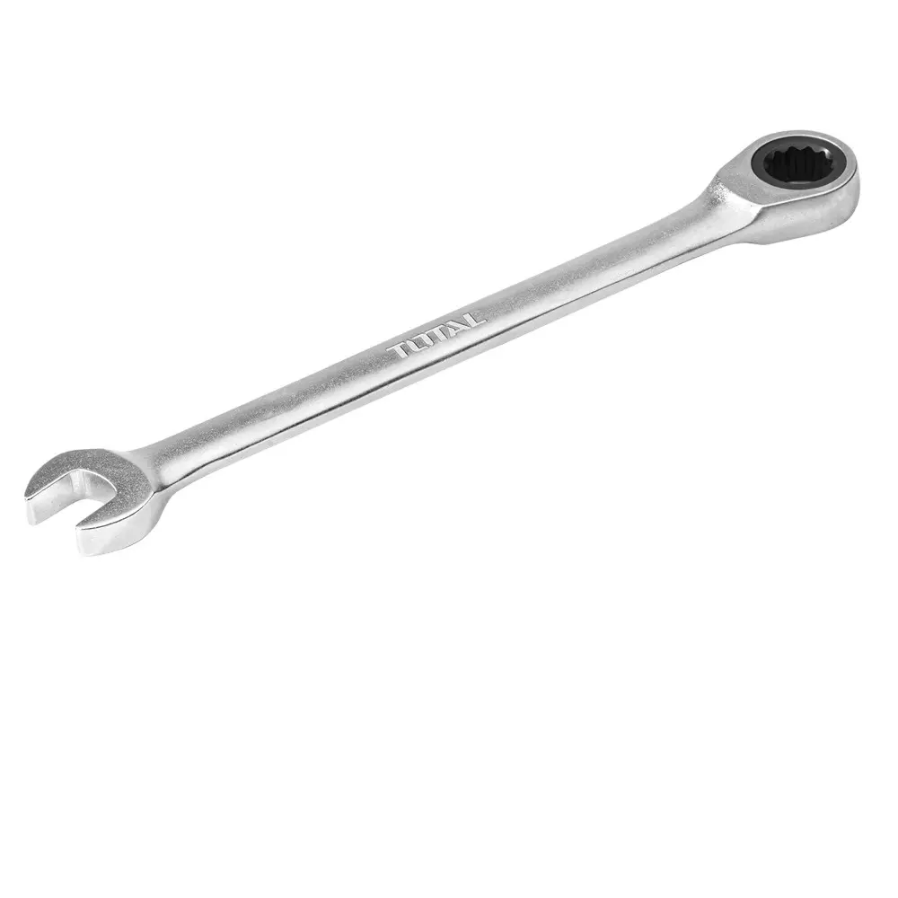 Total Ratchet Spanner Silver Chrome Plated, Matt Finish 21 mm Size and 290 mm Length, TCSPAR211