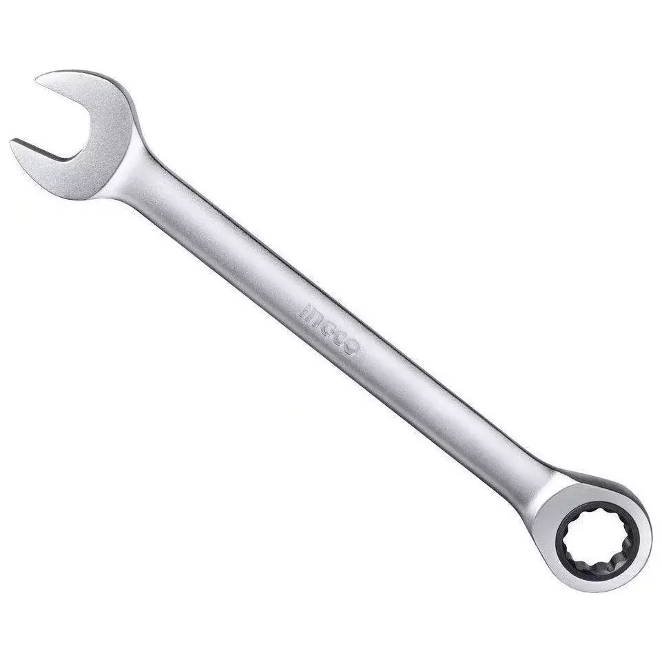 Ingco Ratchet Spanner 140 mm Length Chrome Plated, Matt Finish Finish 72 T Chromium Vanadium Steel, HCSPAR071